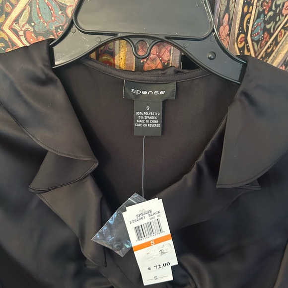 NWT silky flirty black shirt - Picture 4 of 8